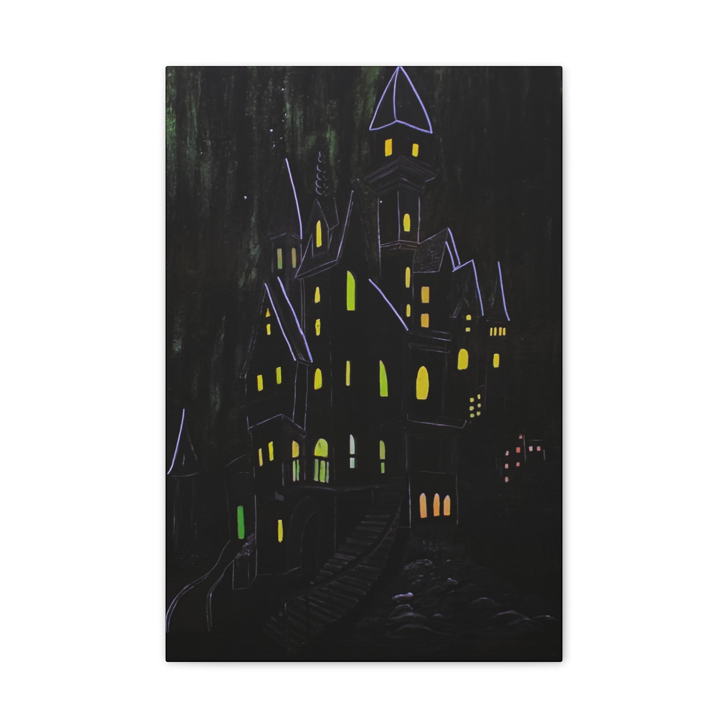 "Haunted Ascent" Canvas Art Print