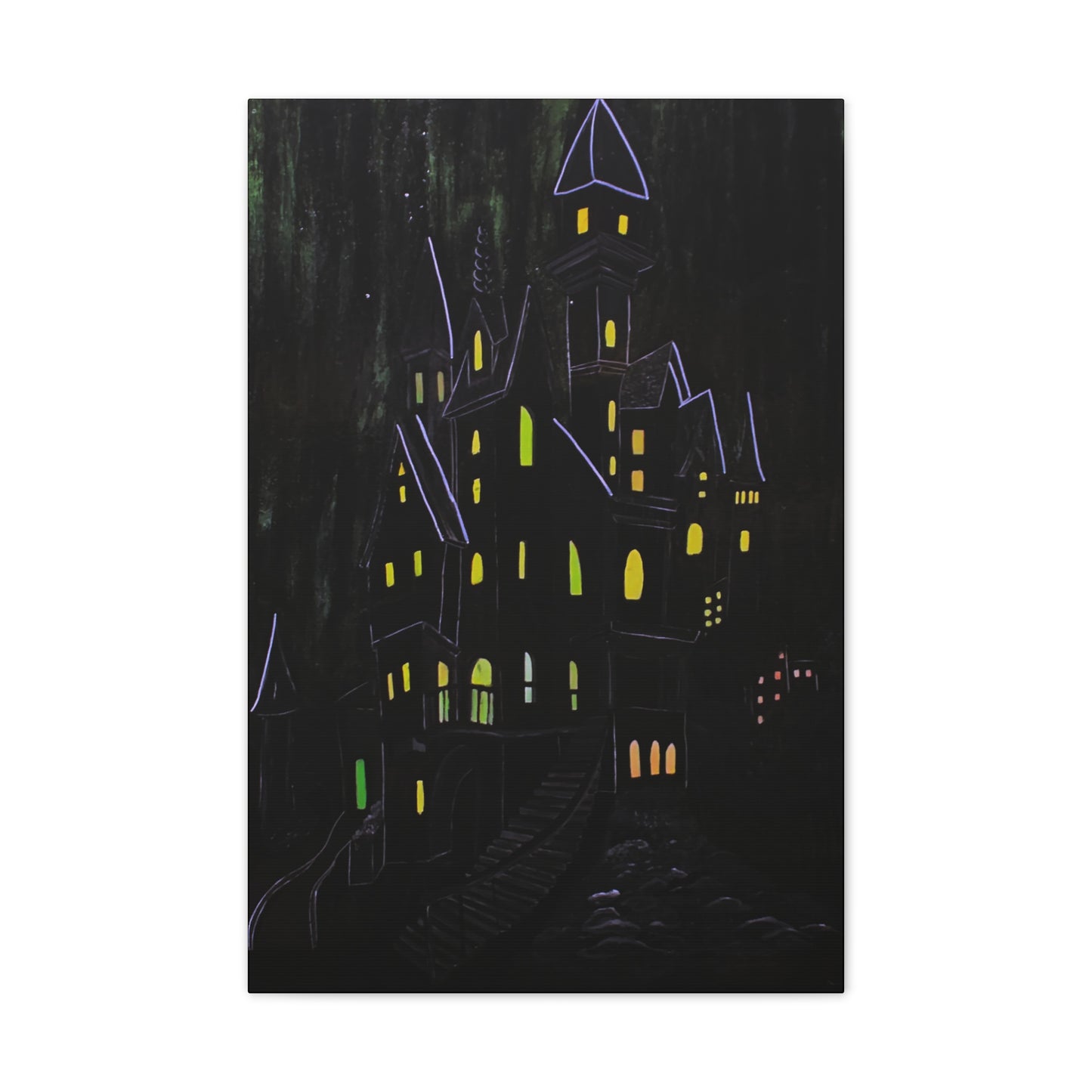 "Haunted Ascent" Canvas Art Print