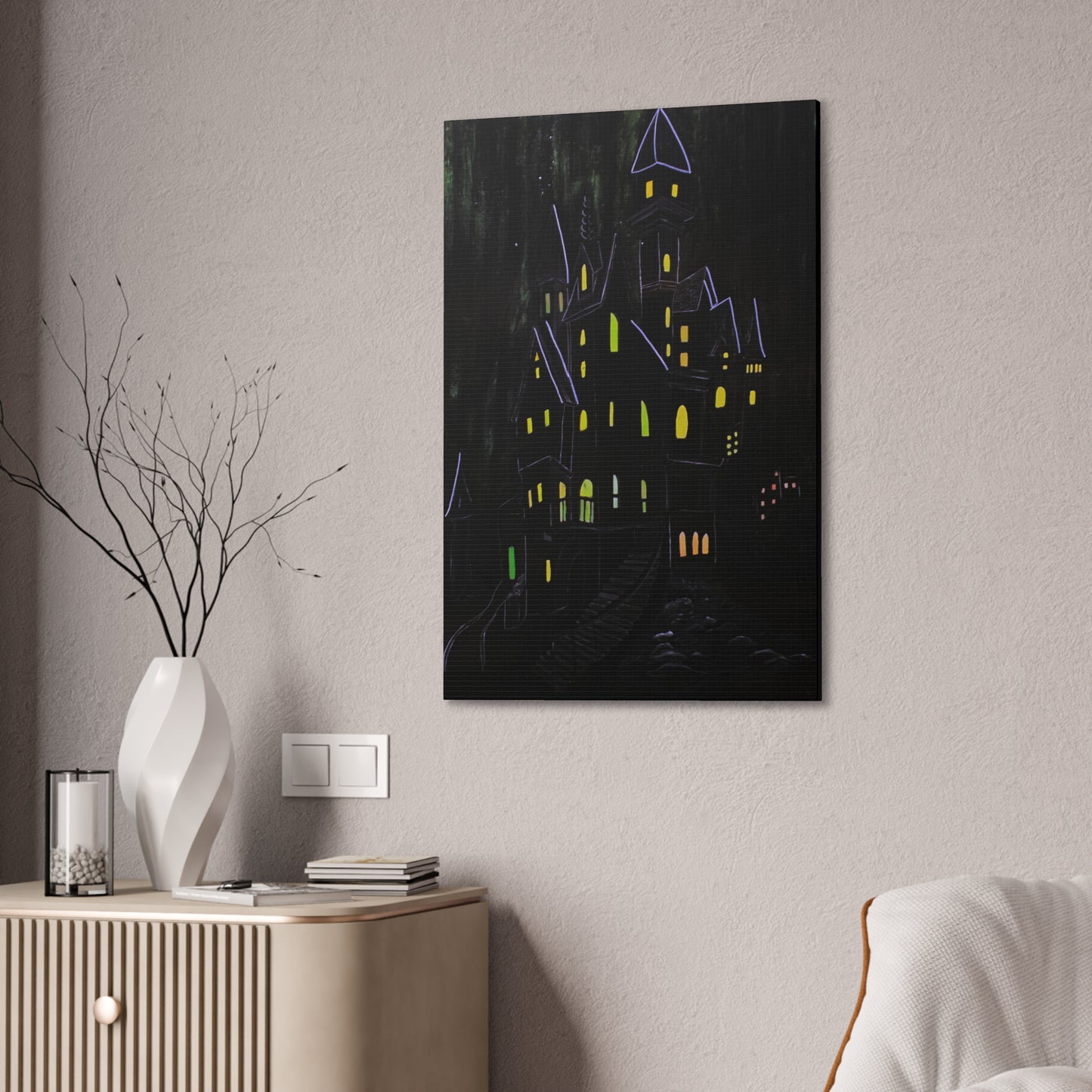 "Haunted Ascent" Canvas Art Print