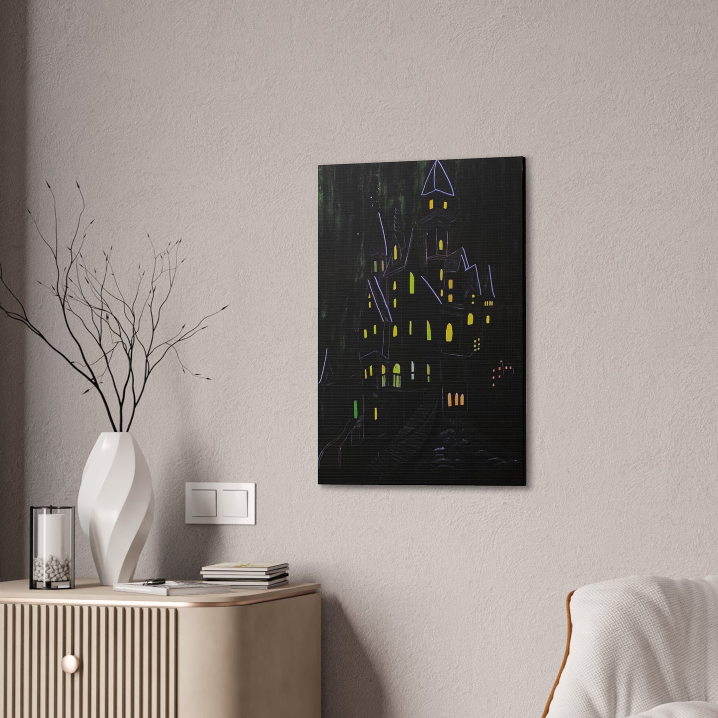 "Haunted Ascent" Canvas Art Print