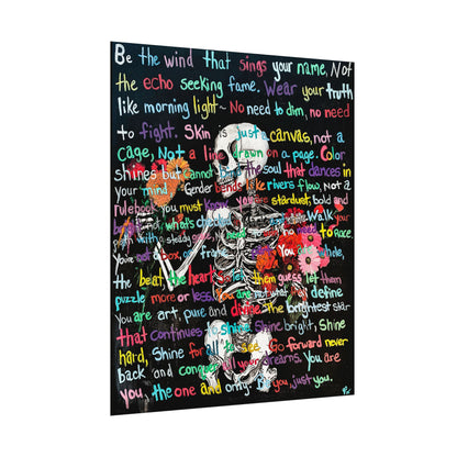 "Be Just You" - Textured Watercolor Matte Posters