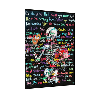 "Be Just You" - Textured Watercolor Matte Posters