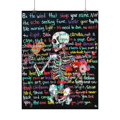 "Be Just You" - Textured Watercolor Matte Posters