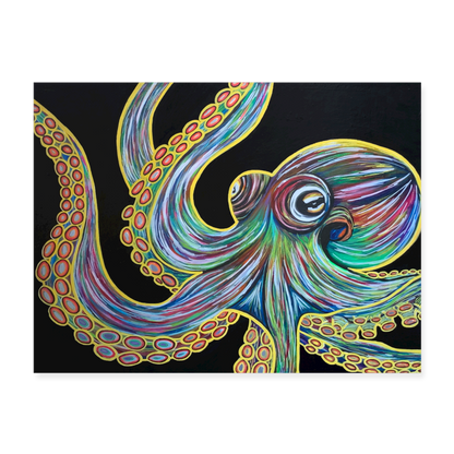 Retro Octopus 24" x 18" Poster - white