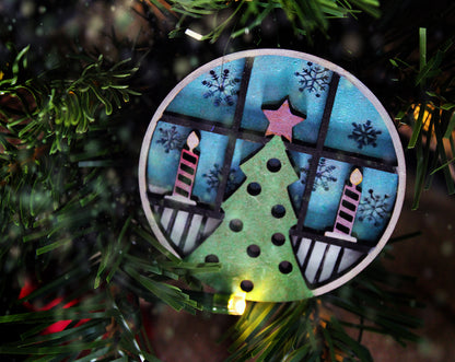 Double layer laser cut ornaments