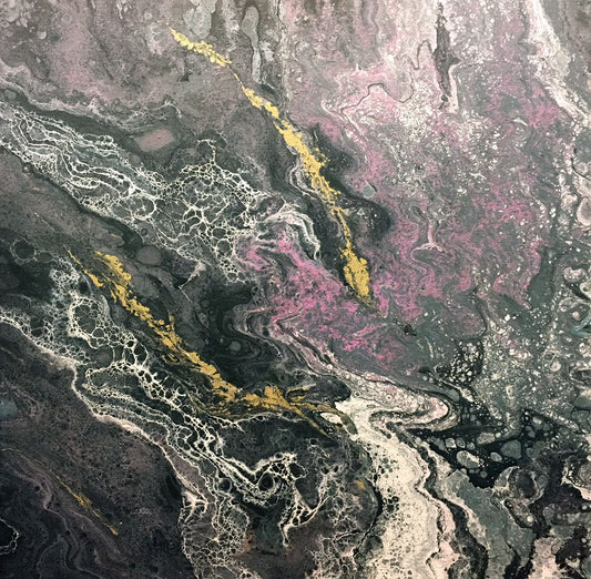 Black Water - Acrylic on Canvas 10 x10