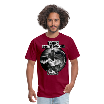 Frank's Monster Munchies Adult T-shirt - burgundy