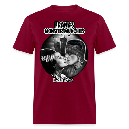 Frank's Monster Munchies Adult T-shirt - burgundy