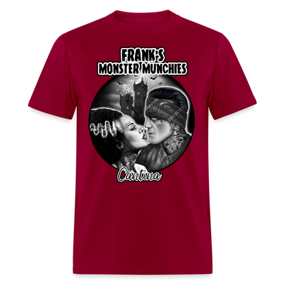 Frank's Monster Munchies Adult T-shirt - dark red