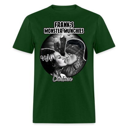 Frank's Monster Munchies Adult T-shirt - forest green