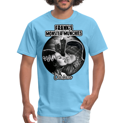 Frank's Monster Munchies Adult T-shirt - aquatic blue