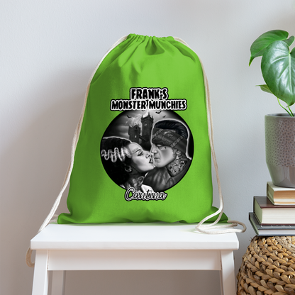 Frank's Monster Munchies Cotton Drawstring Bag - clover