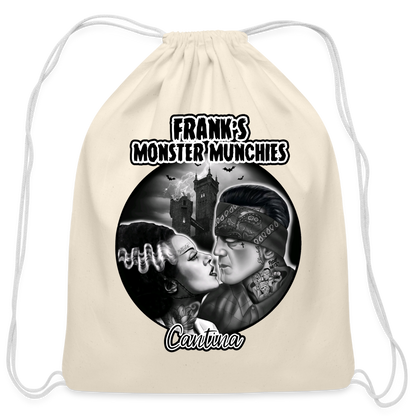 Frank's Monster Munchies Cotton Drawstring Bag - natural