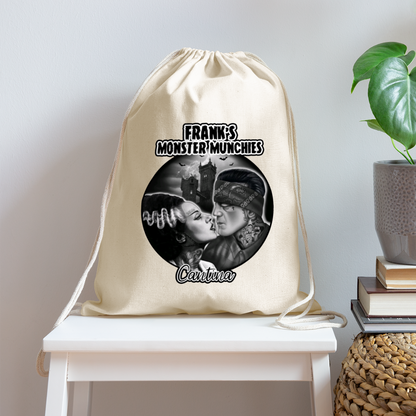 Frank's Monster Munchies Cotton Drawstring Bag - natural